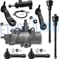 Power Steering Gear Box Tie Rods Suspension Kit for Chevy Silverado Sierra 1500