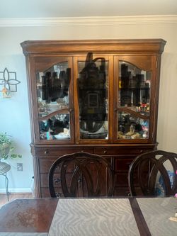 6 Chair Dining Table And China Cabinet