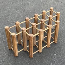 JK Adams Natural Wood Modular 8 Bottle Wine Rack Holder
