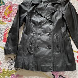 Jacqueline Ferrar Leather Jacket Woman Small