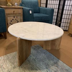 Marble Top Round Coffee Table