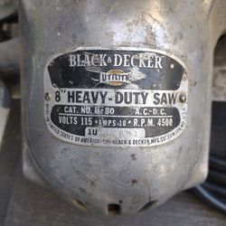 Black & Decker 8" Heavy Duty Saw 