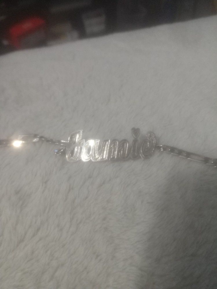JAMIE customized Silver Name Bracelet