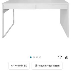 IKEA white desk in excellent condition, dominoes is on the pictures 