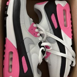 Nike Air Max 90 White Pink Glow Wolf Grey (Women's) - IM4613-100 - US