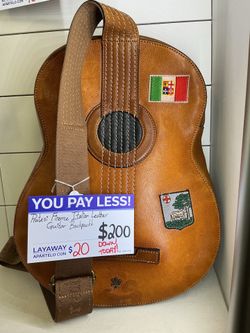 Pratesi Firenze Italian Leather Guitar Backpack