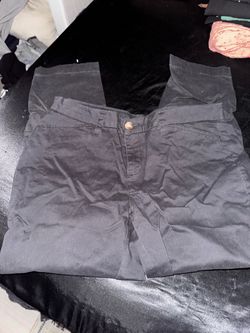 Black Pants with Button Closure