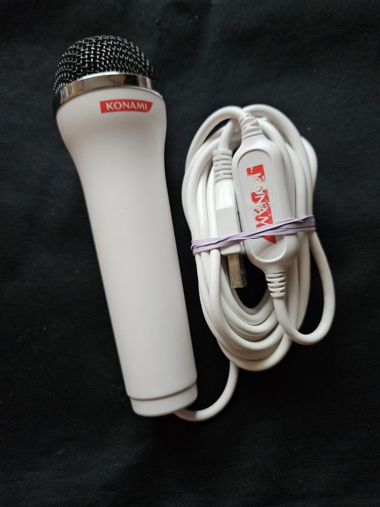 White Konami USB Microphone
