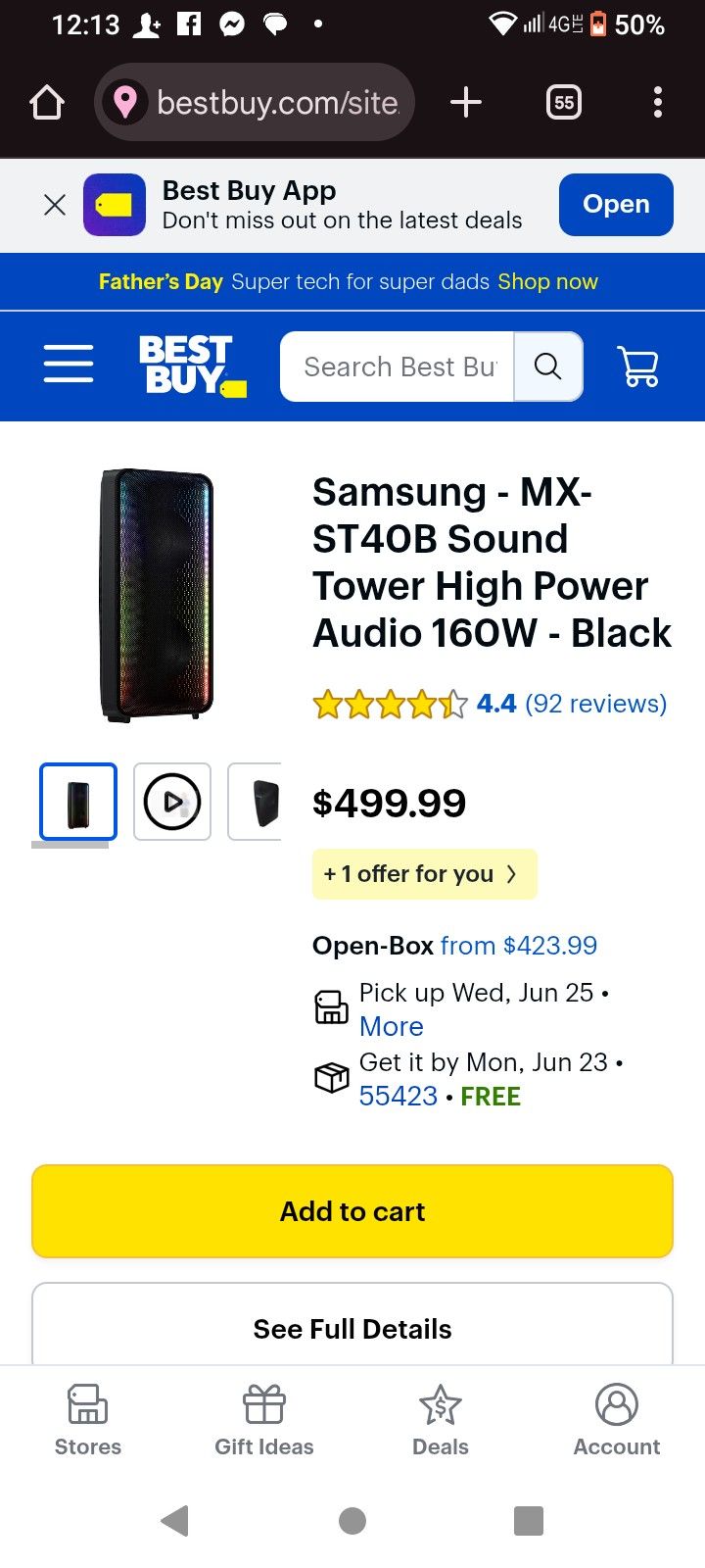 Samsung MX ST4OB Sound Tower