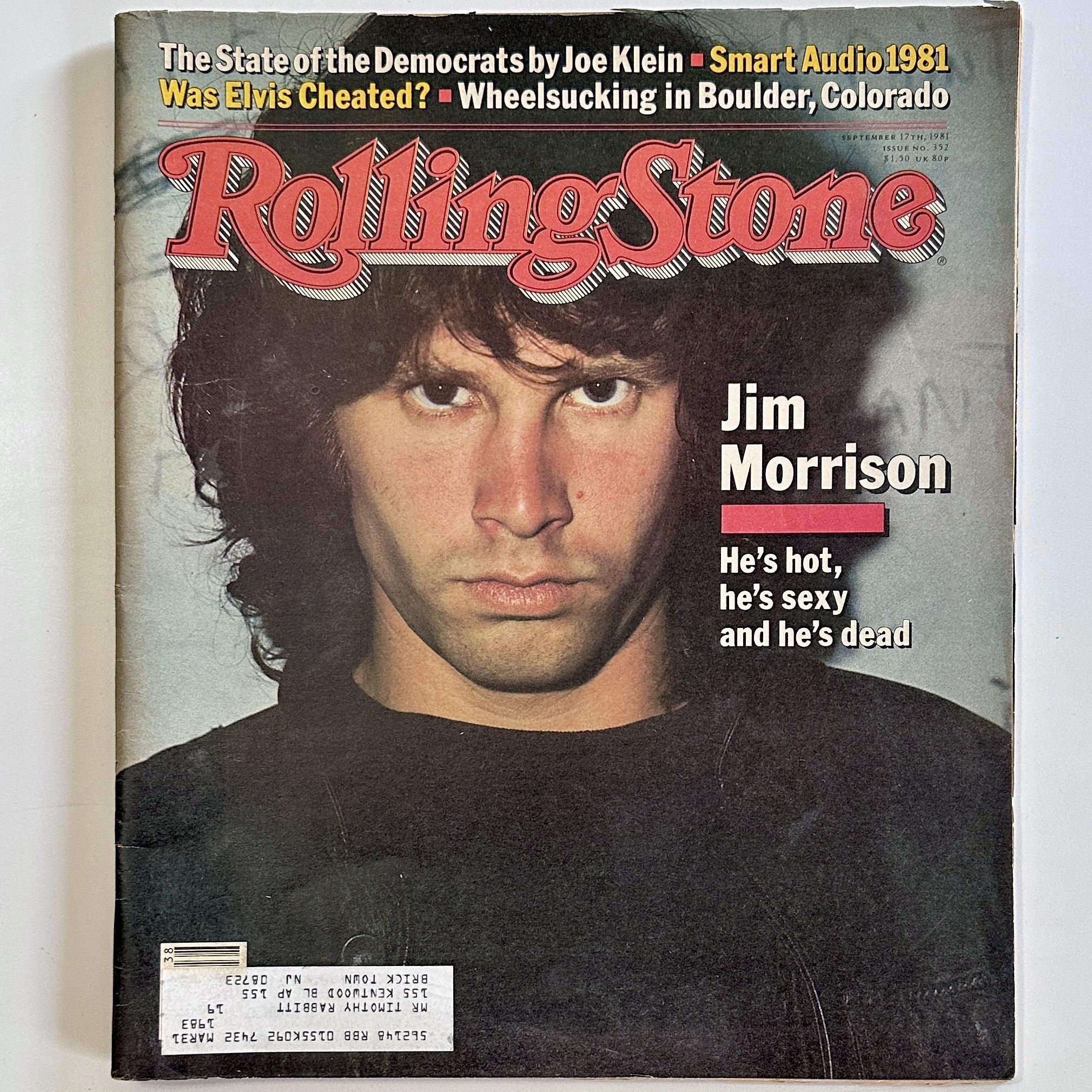Vintage 1981 Rolling Stone Magazine With Jim Morrison