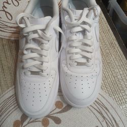 Men All White Nike AF1 Size 10