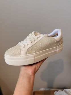 Steven Madden White Pearl Tennis Shoes