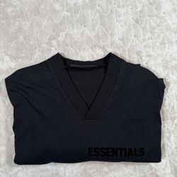 Fear Of God Essentials V Neck Shirt Oversized Jet Black Large
