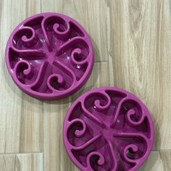 Two Dog Bowls Slow Feeders