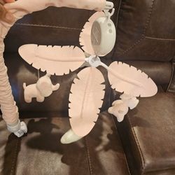 Baby Girl,  Crib Carousel. 