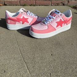 Bathing Ape Bape Sta Pink And White (BRAND NEW)