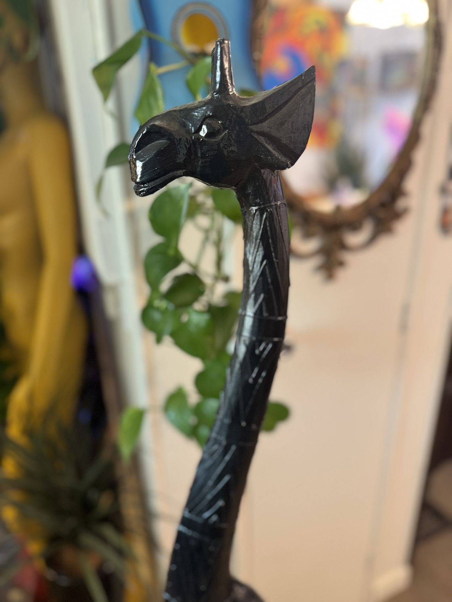 Wooden Giraffe 5Feet tall Jirafa de Madera