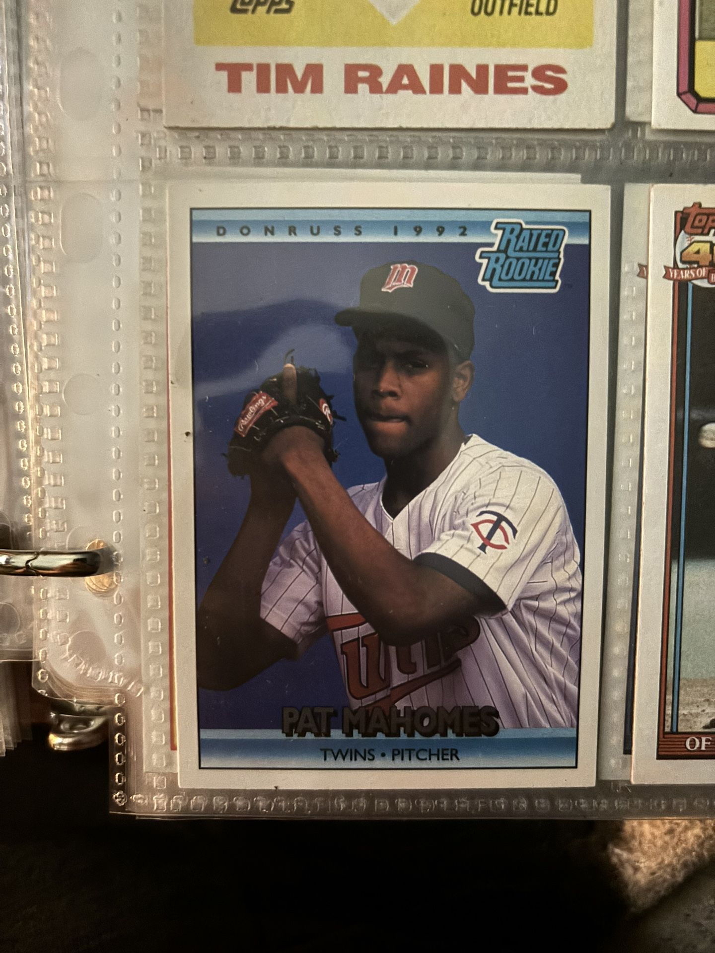 1992 Donruss #403 Rated Rookie Pat Mahomes baseball card #baseball #patrickhankins
