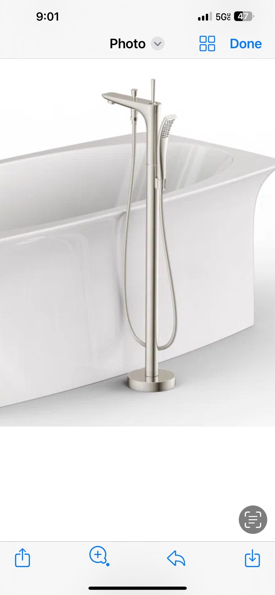 Puravida Single Handle Floor Mounted Tub Faucet Trim Sh58 chrome