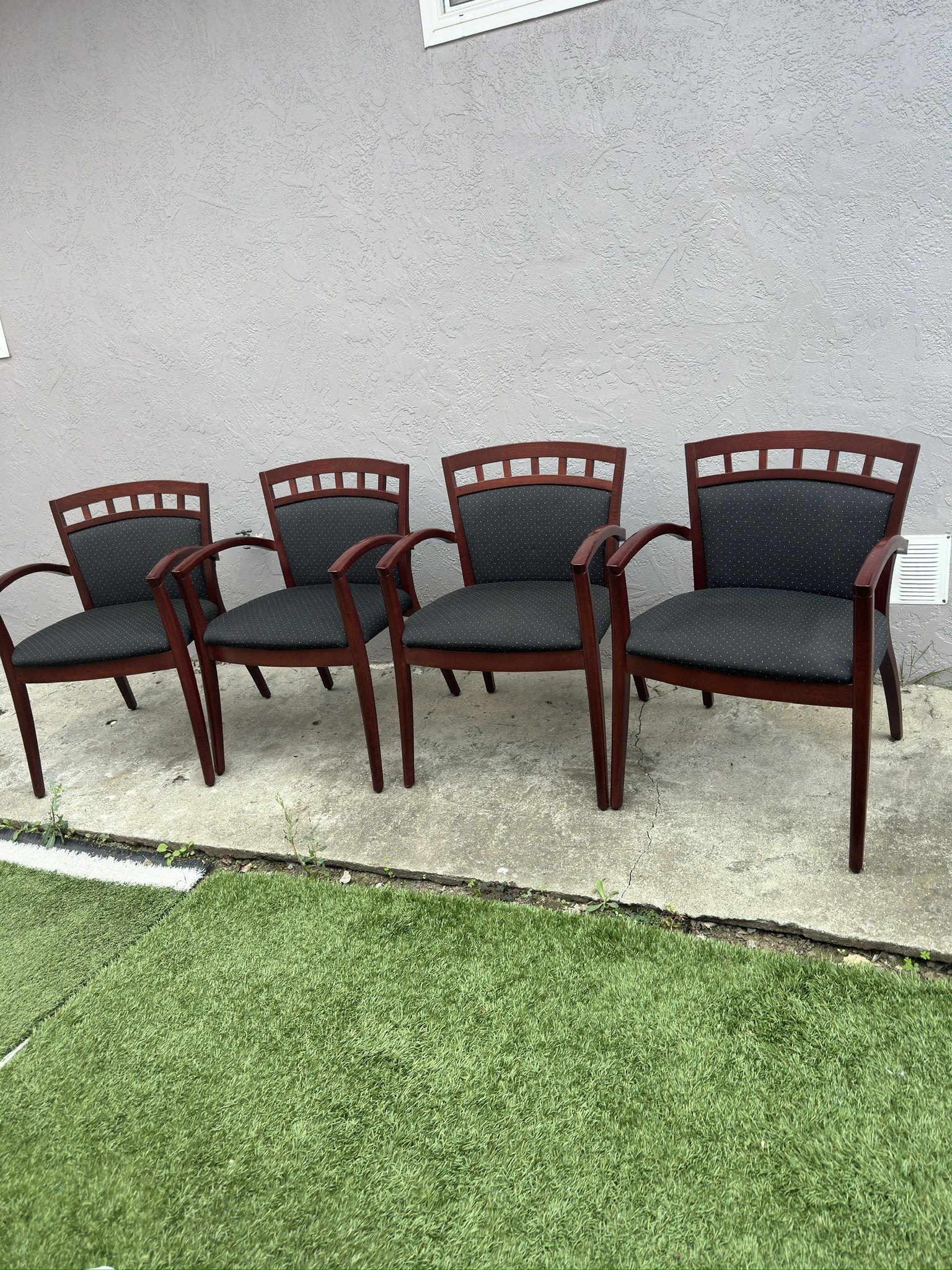 Crowning Accent Wood Guest Chair, Mahogany