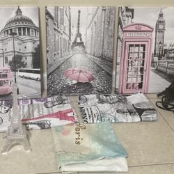 Nine Piece Paris Set for Girls Room 