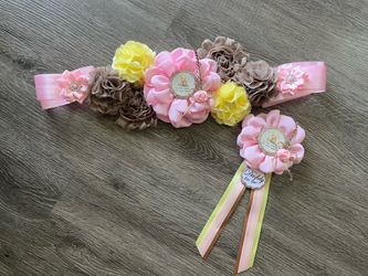Maternity sash/Cinto de maternidad/ Hecho a mano/Handmade/Mommy to be belt/Baby Shower belt/ Baby Shower Idea