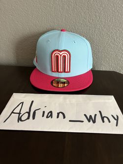 Mexico WBC World Baseball Classic 2023 New Era 59Fifty Blue Pink Hat 7 3/8