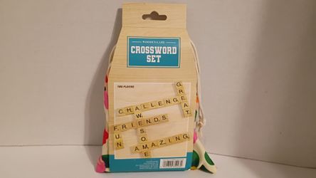 Wooden Crossword Set Two Players Game