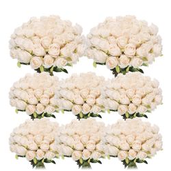 NEW 18 long stem silk roses - light coral