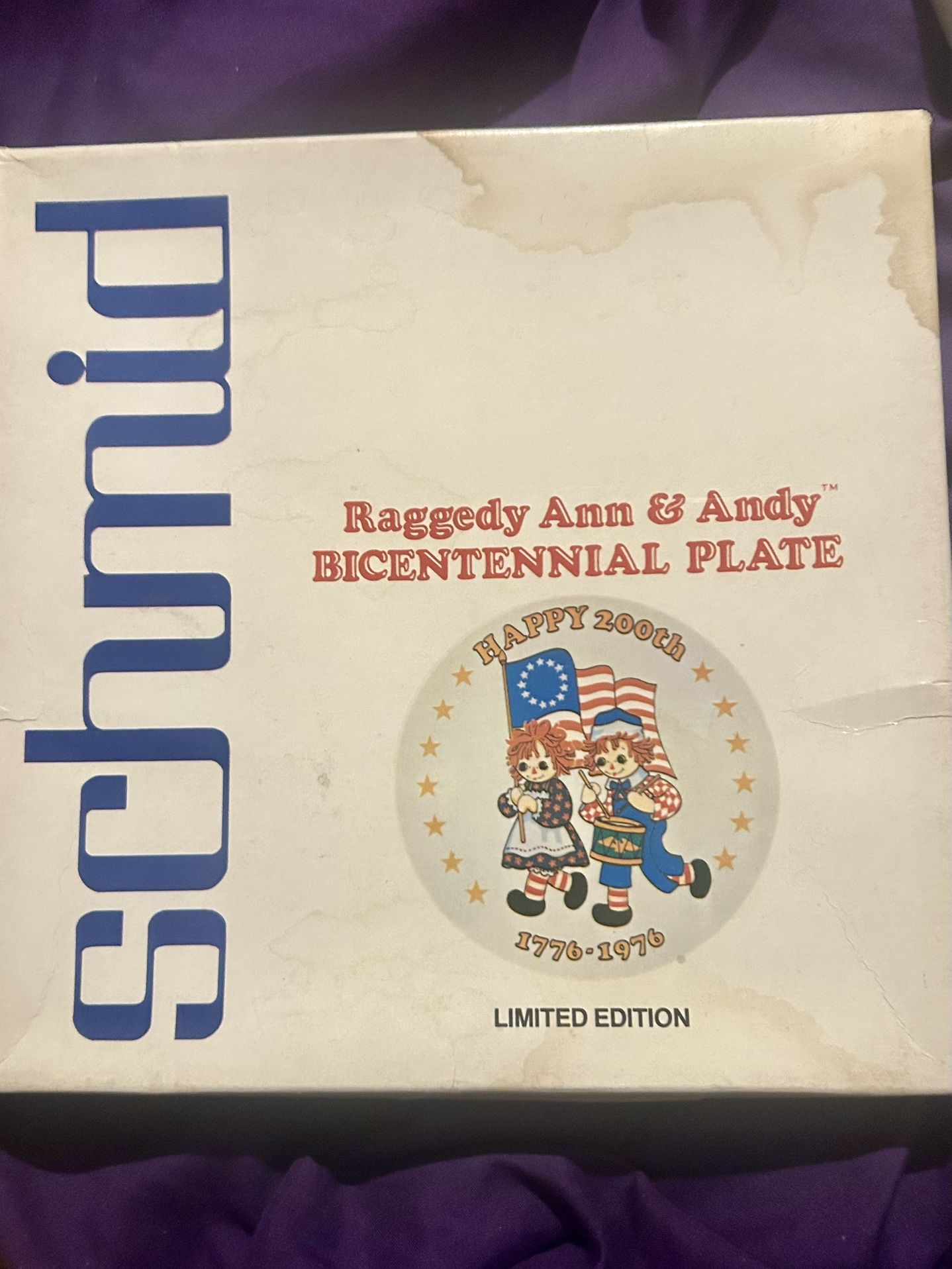 Limited Edition, Raggedy Ann And Andy Bicentennial Plate