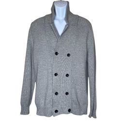 H&M Peacoat Style Grey Knit Cardigan Sweater Medium