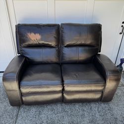 Dark Brown Leather Couch