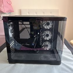 SAMA ATX Mid-Tower PC Case with Glass Panels & Fans