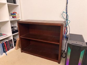 Small Wooden Bookcase Two Shelves