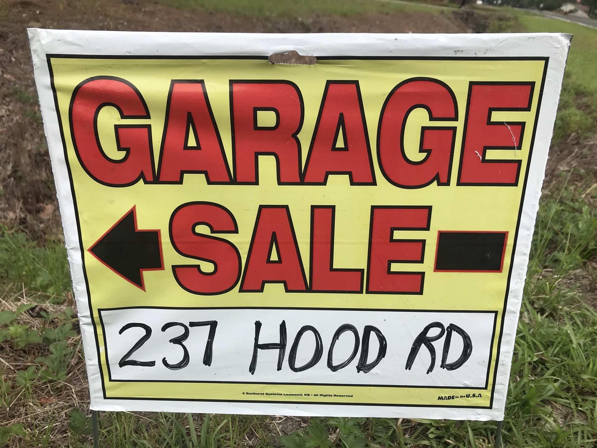Yard sale; numerous items varying prices