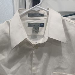 White Button down Large Dress Shirt 