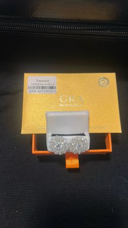 GRA Moissanite Cluster Stud Earrings 5.48ct
