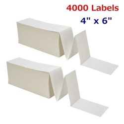 4000 4x6 Fanfold Shipping Labels
