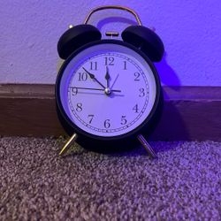 Black alarm clock