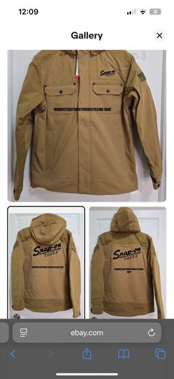 SNAP ON TOOLS 2026 RA HOODED JACKET INSULATED WINTER COAT ZIP UP GOLD TAN NEW