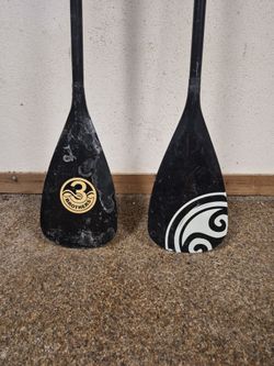 I have two paddles for paddleboards.Both are made by three brothers, brand