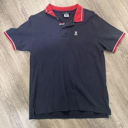 Psycho Bunny polo red and black