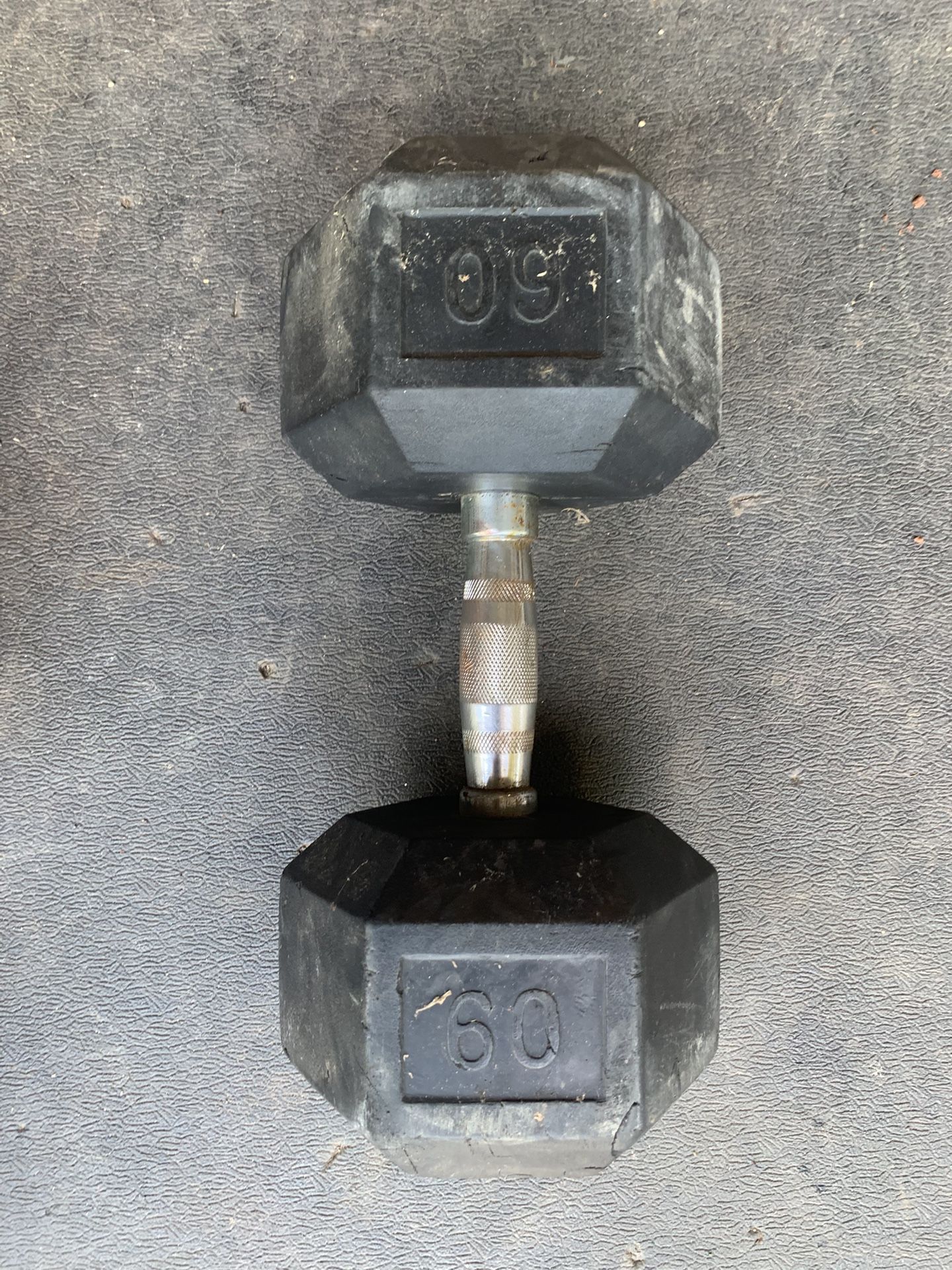 60 Lb River Hex Head Dumbbell