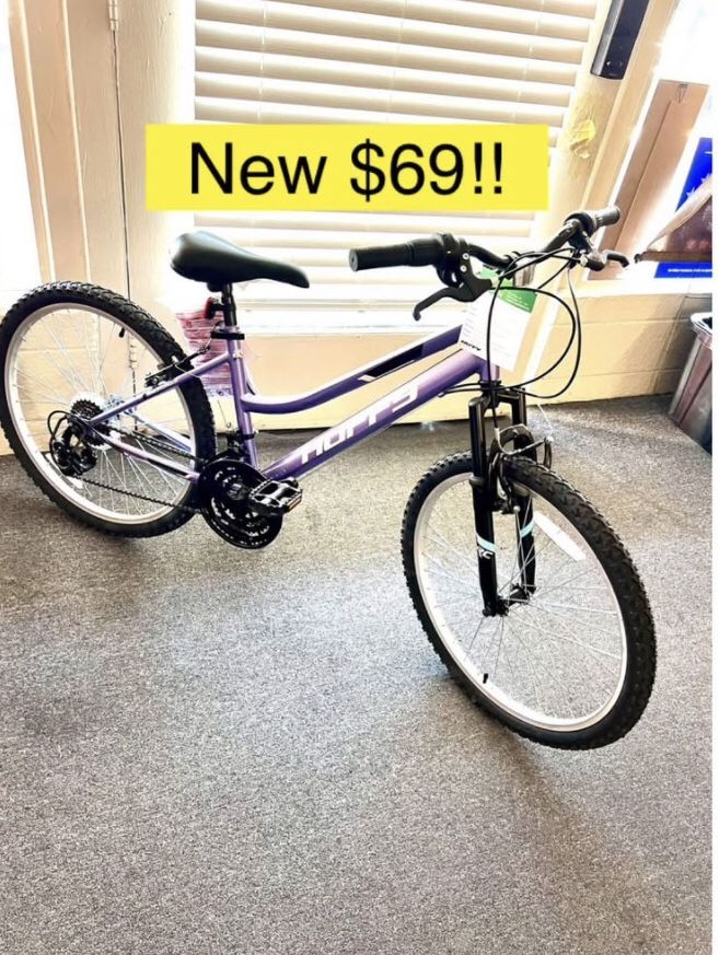 New Huffy Rock Creek Mountain Bike, 24" from $108 just $69!! / Nuevas bicicletas