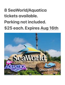 8 SeaWorld/Aquatica day pass