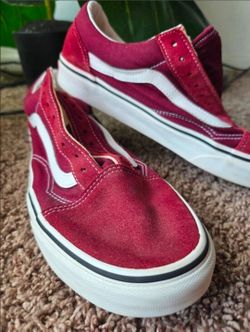 Vans burgundy suede sneakers