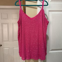 Women’s sequence hot pink blouse