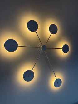 6-Arm Sputnik Wall or Ceiling Light Fixture