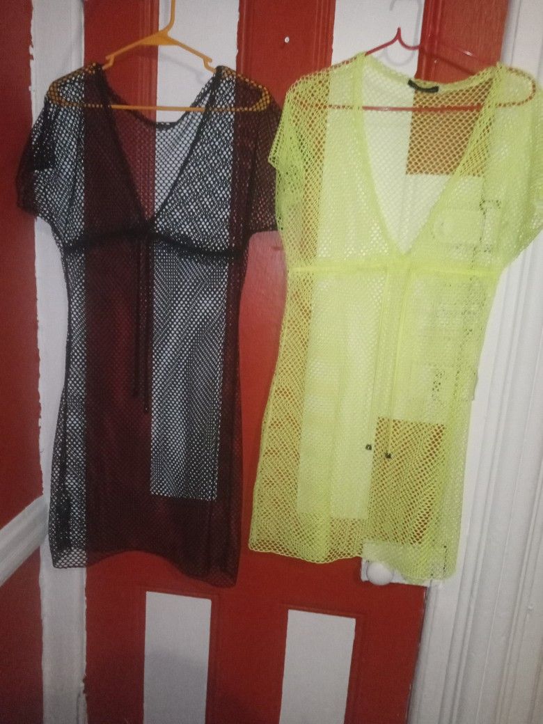 2 For$10 Versatile fishNet Dresses Size Xl