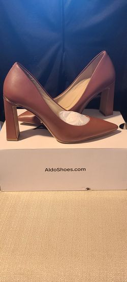 Aldo Block Heel Pointed Toe Pumps